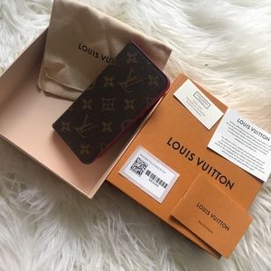 Louis Vuitton pink iPhone X case/wallet